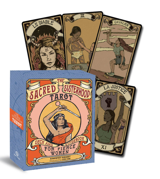 Sacred Sisterhood Tarot and Guidebook for Fierce Women by Ashawnee DuBarry (Author) and Coni Curi (Illustrator)