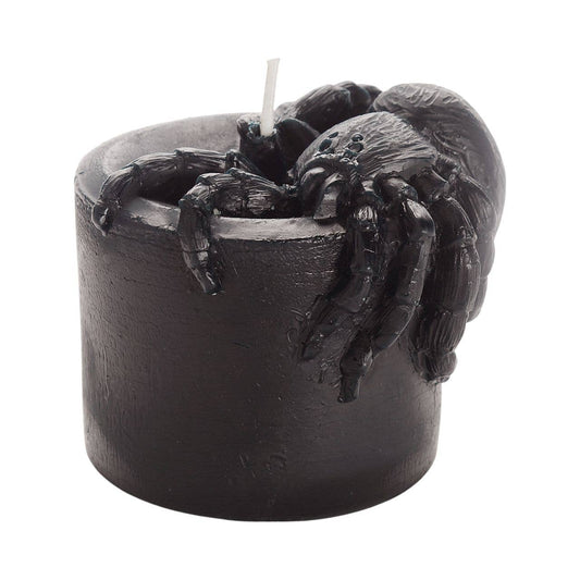 Spider Pillar Candle 100% Beeswax  4” Sculpted