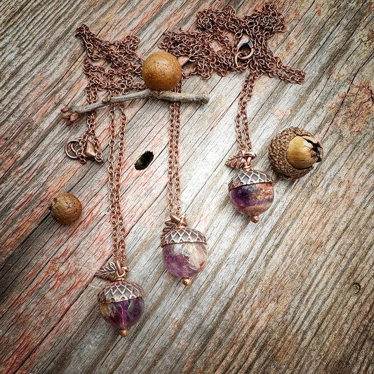 Acorn Necklace with Super Seven