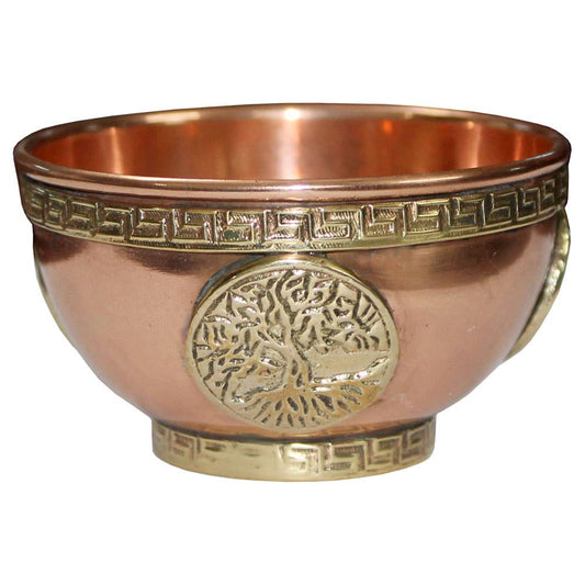 Copper Bowl Incense & Charcoal Burner - Tree of Life