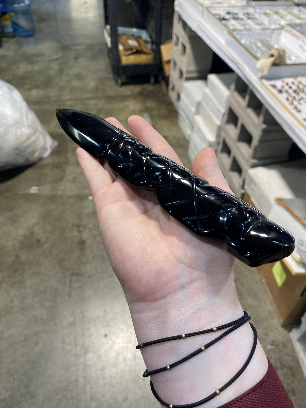 Black Obsidian Snake Dagger