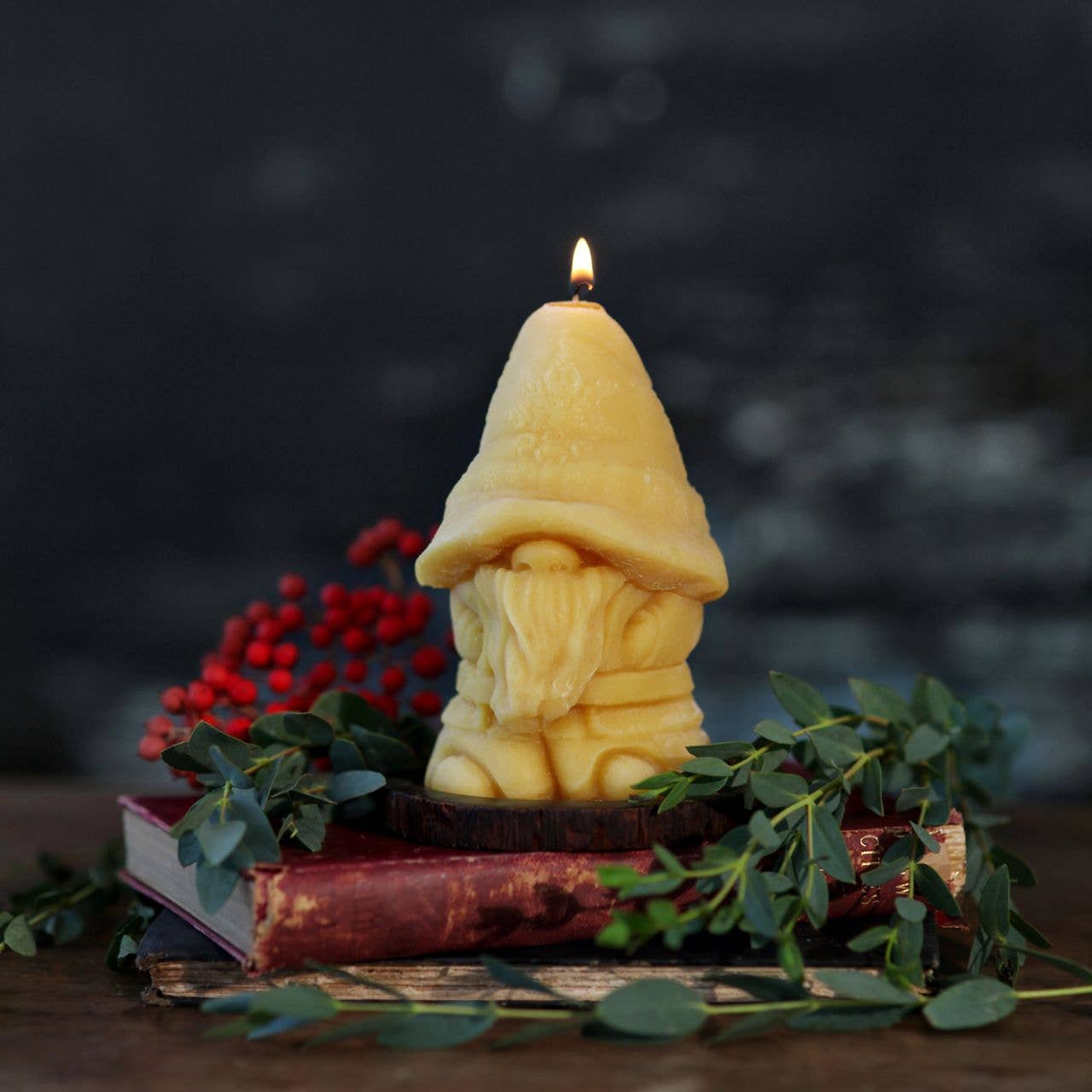 Holiday Gnome Candle – Large – 100% Pure Beeswax