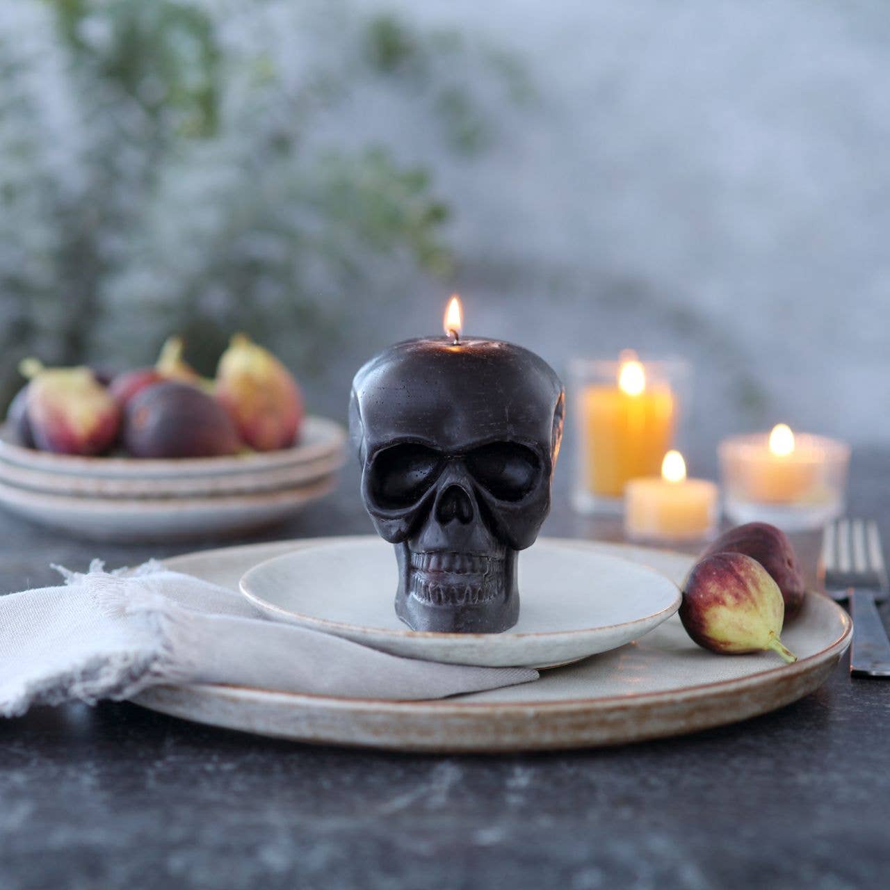 Sculpted Skull Candle 100% Beeswax Handcrafted