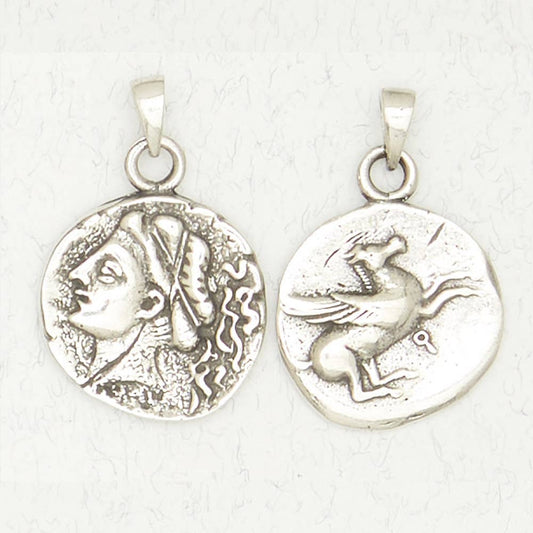 Greek Goddess Pewter Pendant Necklace - Aphrodite