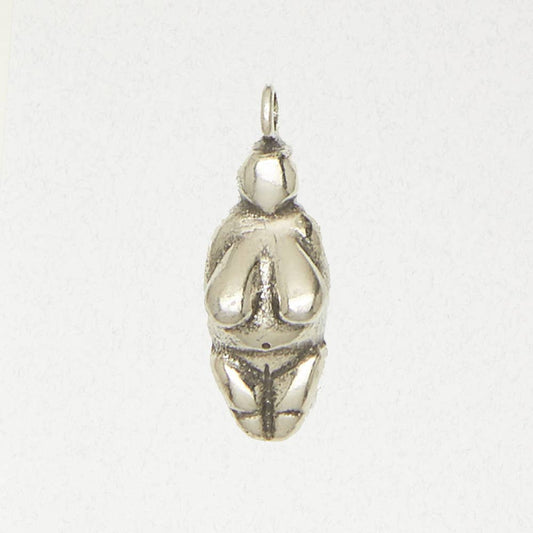 Goddess Pewter Pendant Necklace - Venus of Willendorf