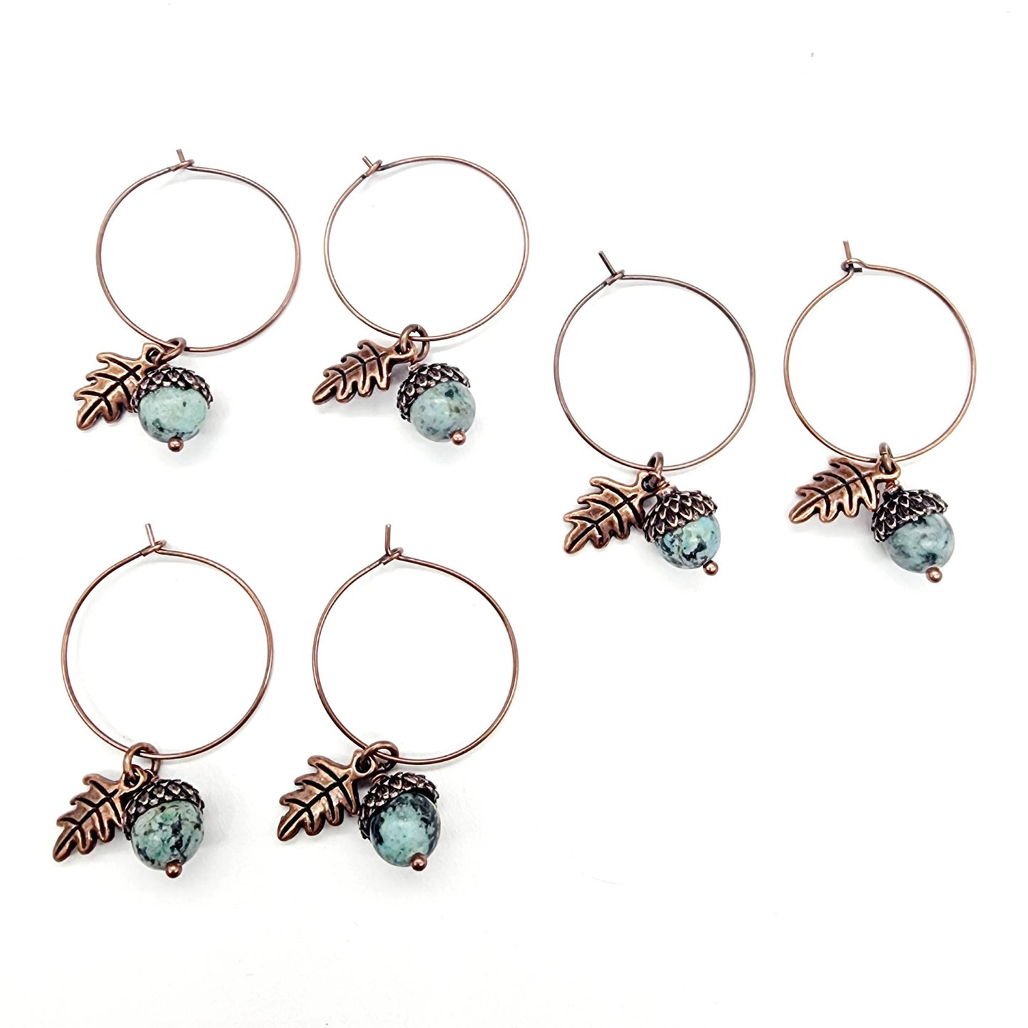 Acorn Earrings-African Turquoise