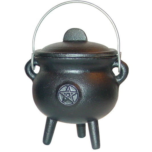 Cast Iron Cauldron Mini 3in Pentacle