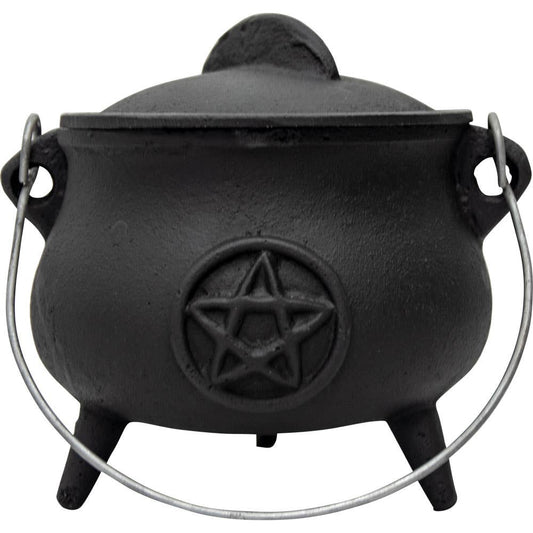 Cast Iron Cauldron Medium 5.5in Pentacle