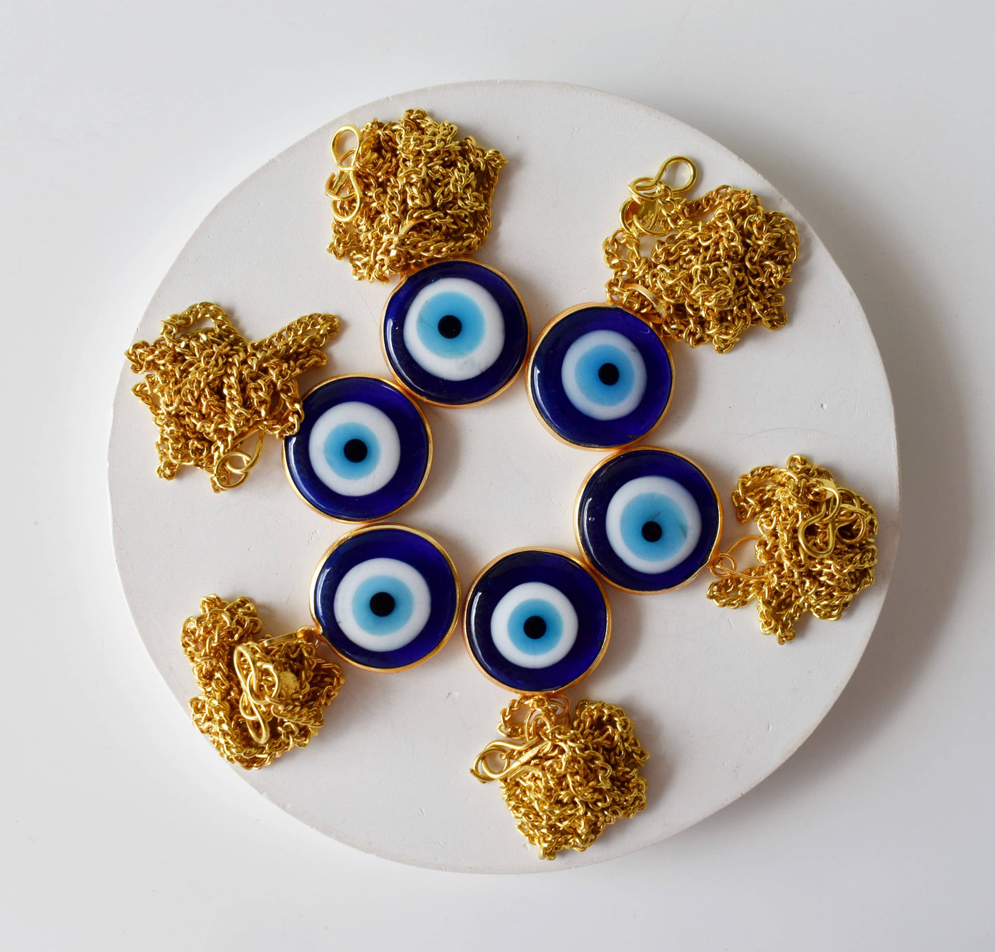 Evil Eye Pendant Necklace Charm | Electroplated Gold Charm