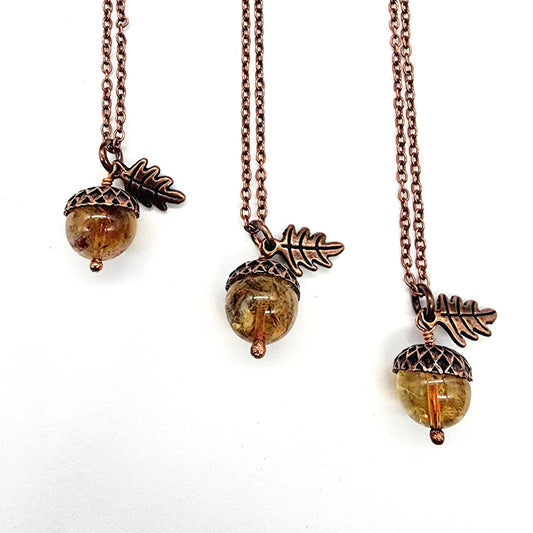 Acorn Necklace with Citrine