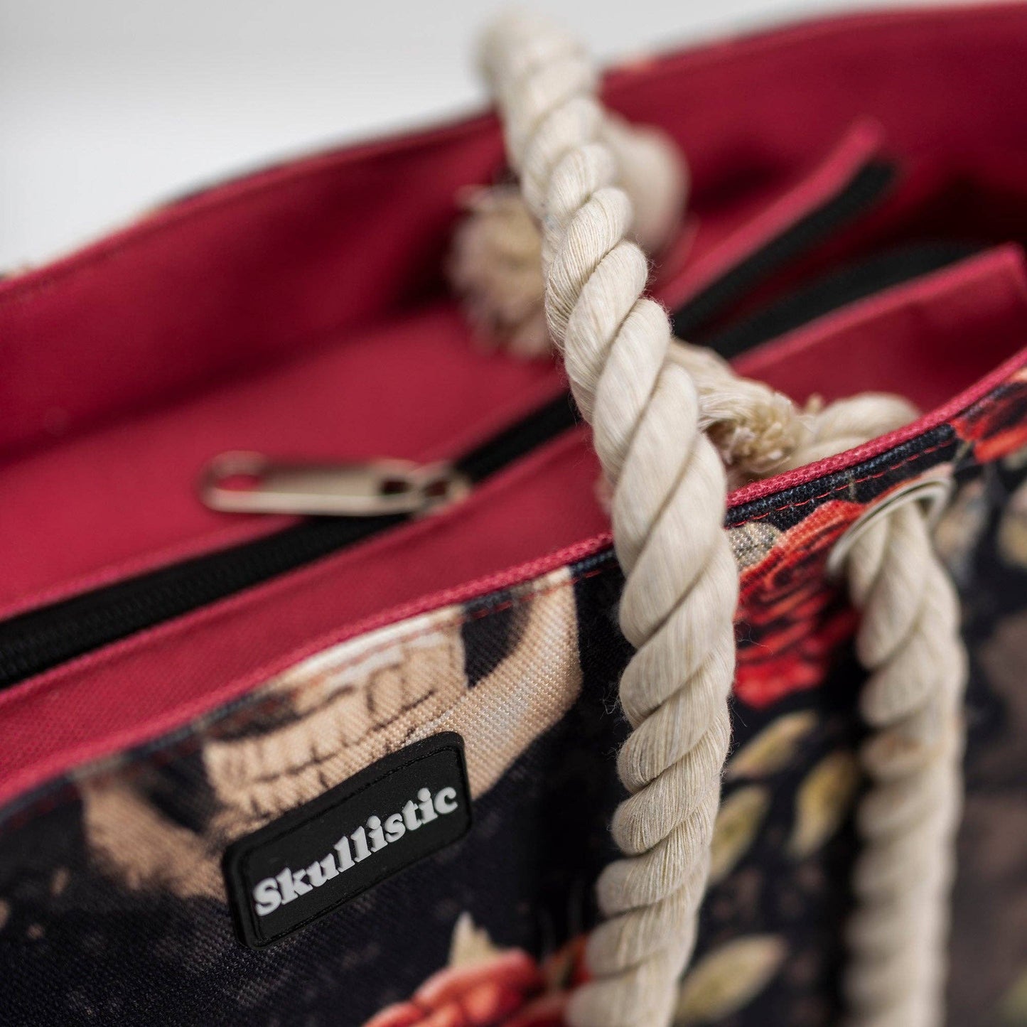 Skullistic Vintage Flower Skull Shoulder Bag