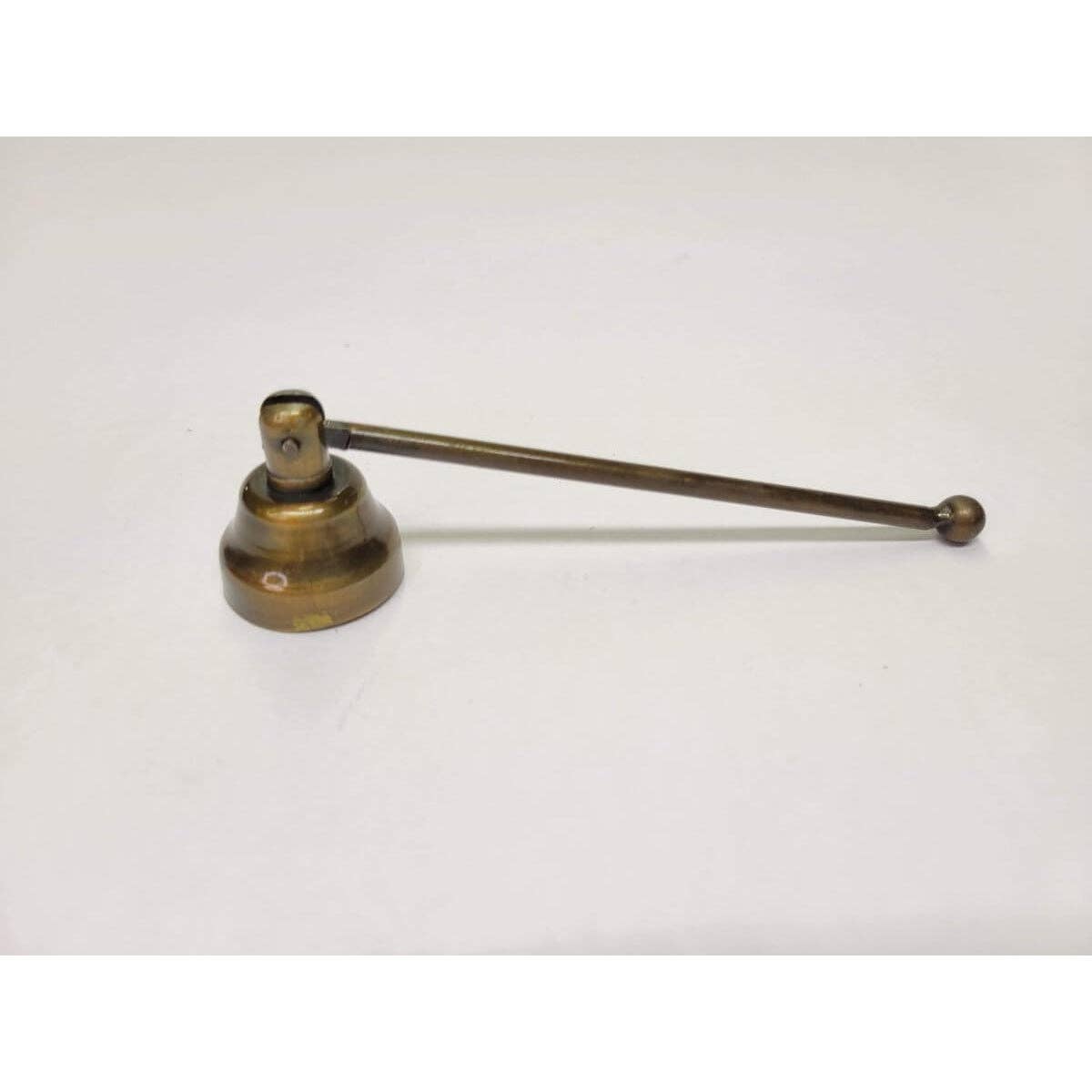 Antique honey gold finish metal candle snuffer