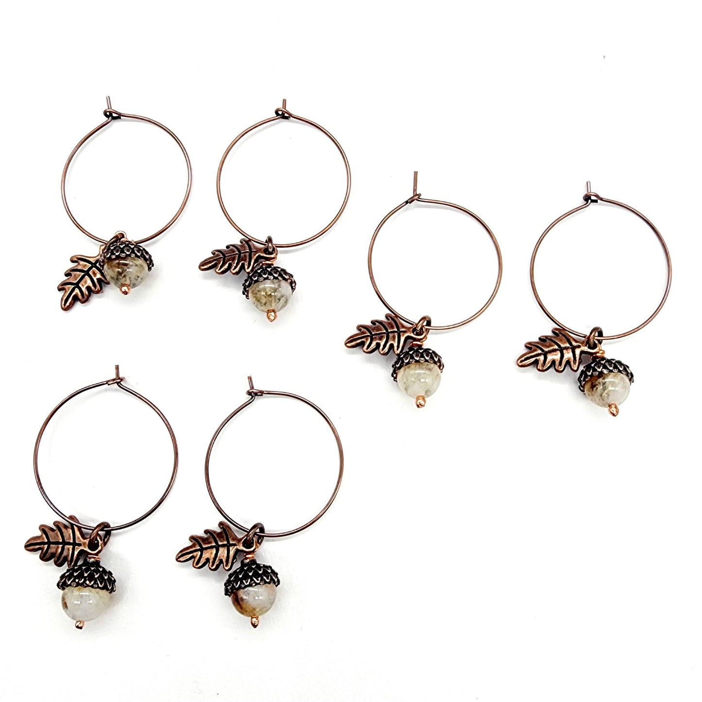 Acorn Earrings - Assorted Gemstones