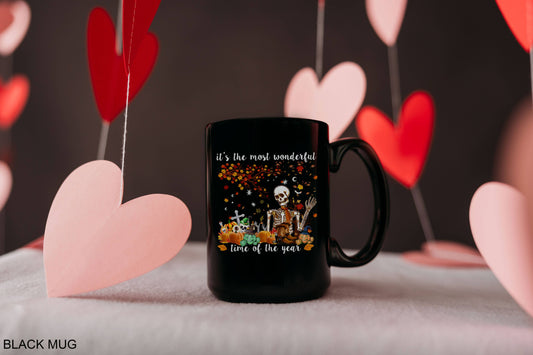 "Most Wonderful Time of the Year" Skeleton Mug