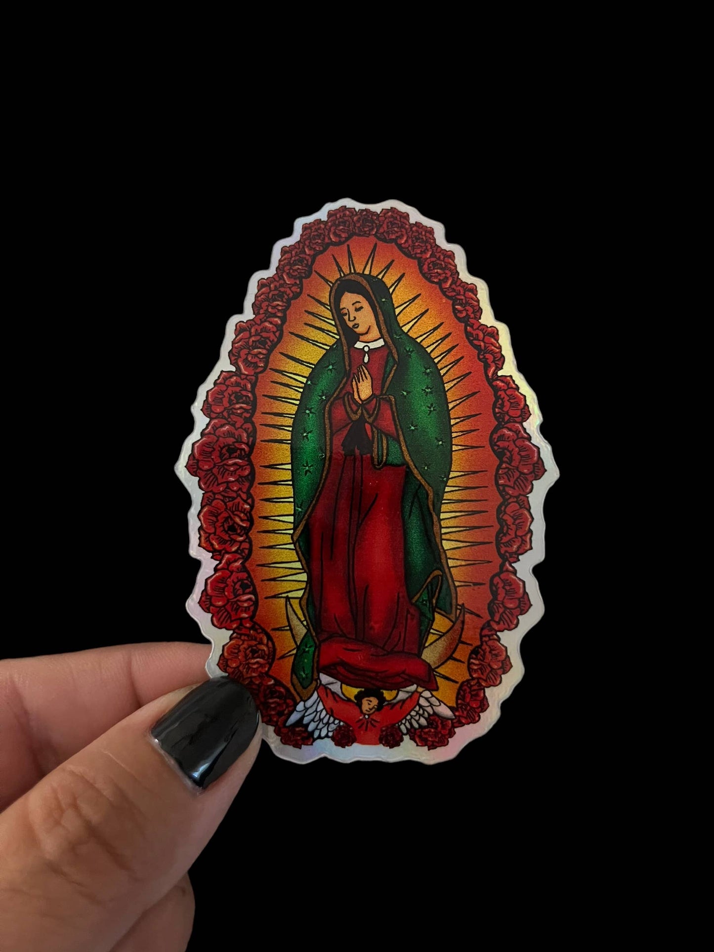 Virgen Guadalupe Vinyl Sticker (Holographic)