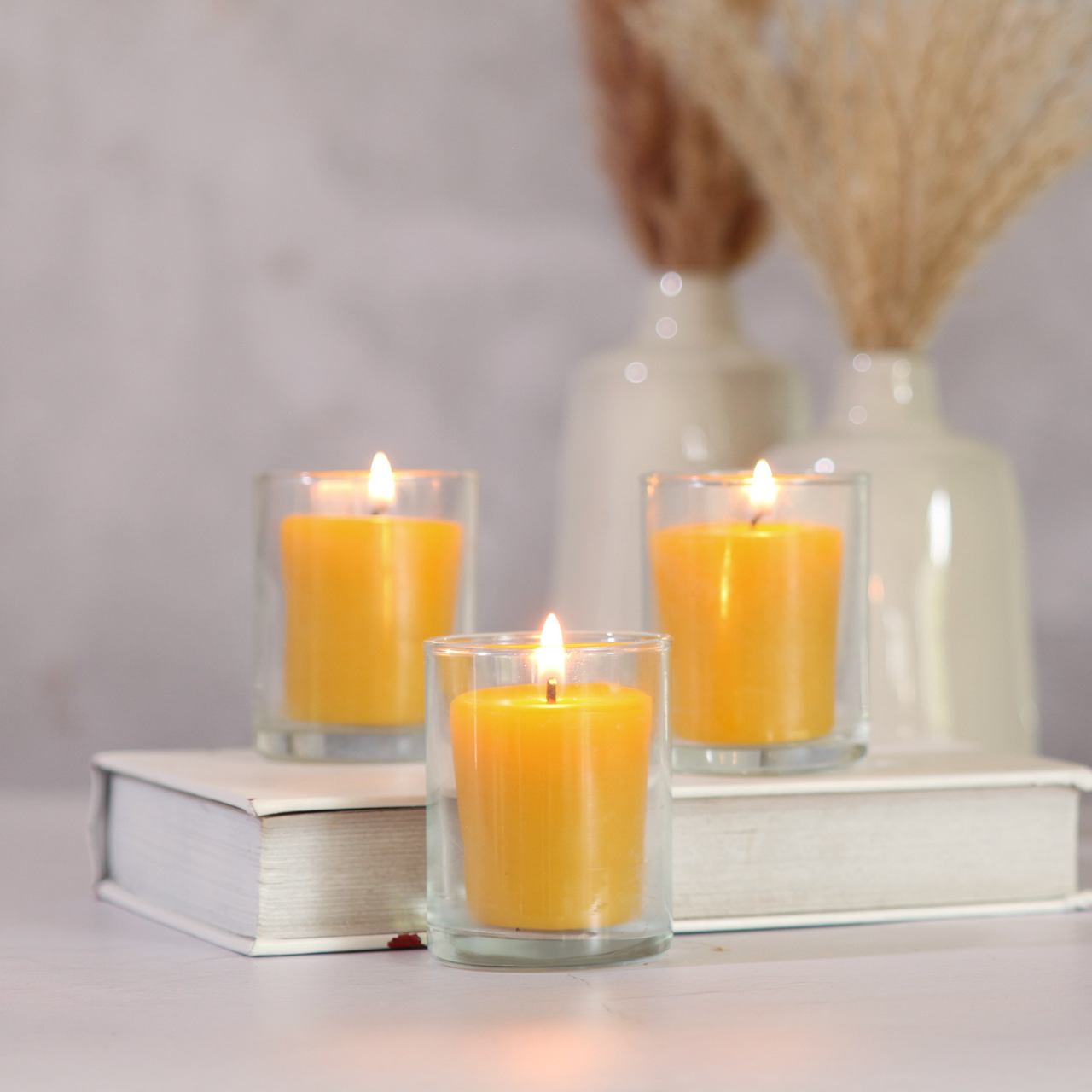 Votive Candles – 100% Pure Beeswax – 15hr Burn