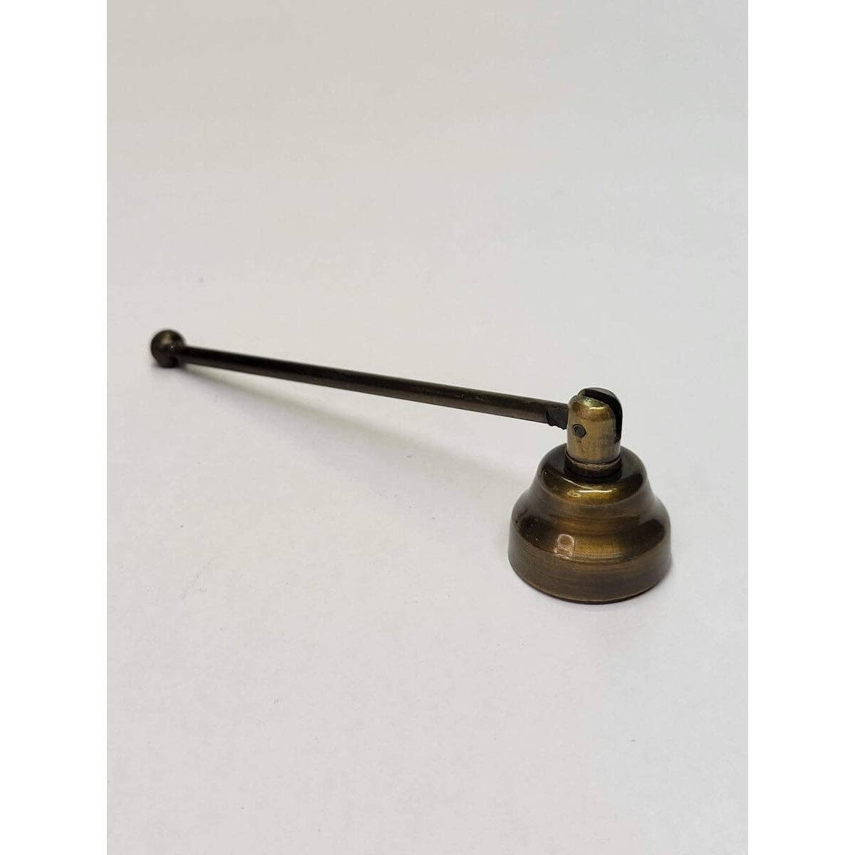 Antique honey gold finish metal candle snuffer