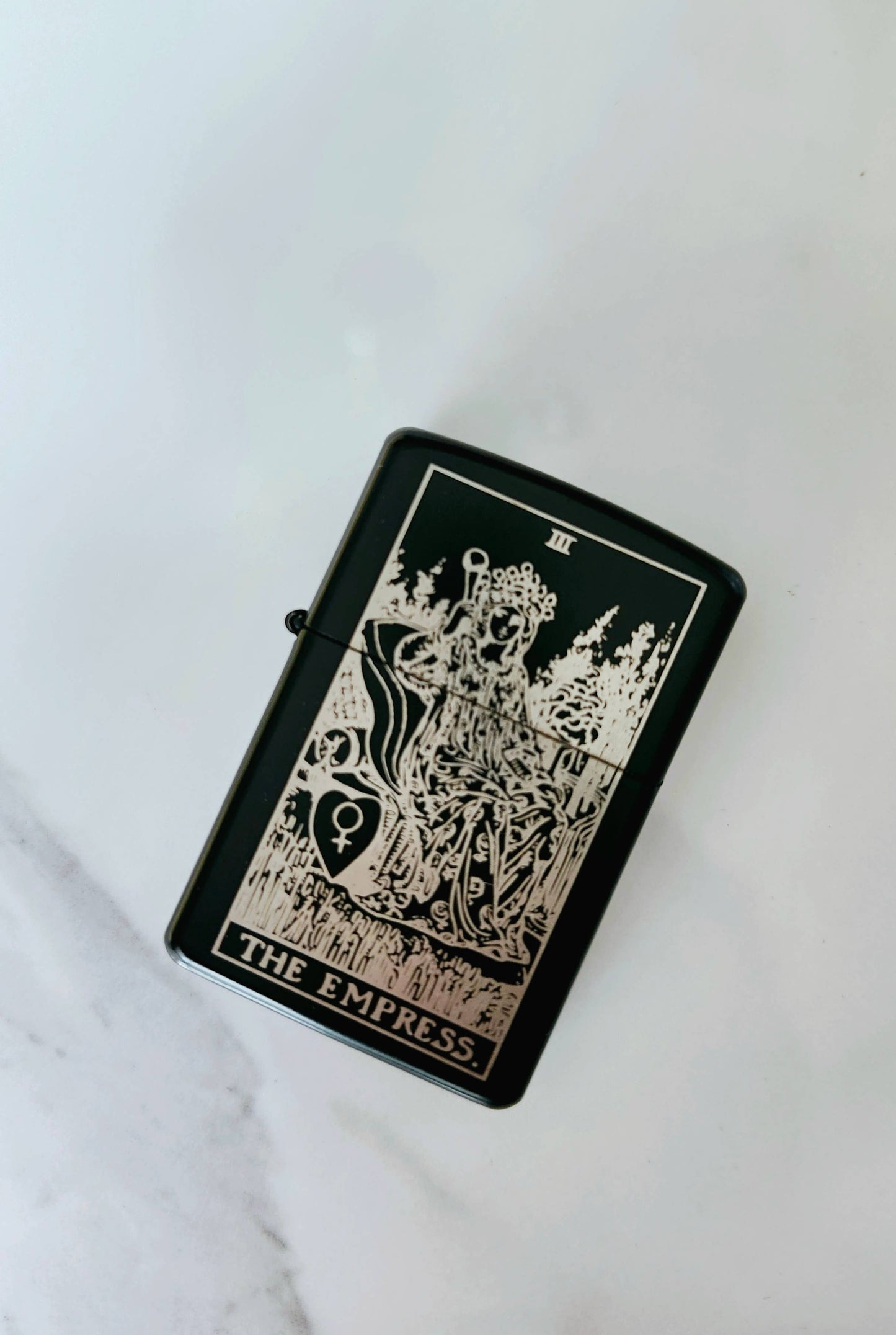 Engraved Flip Top Metal Windproof Lighter - Variety of Designs
