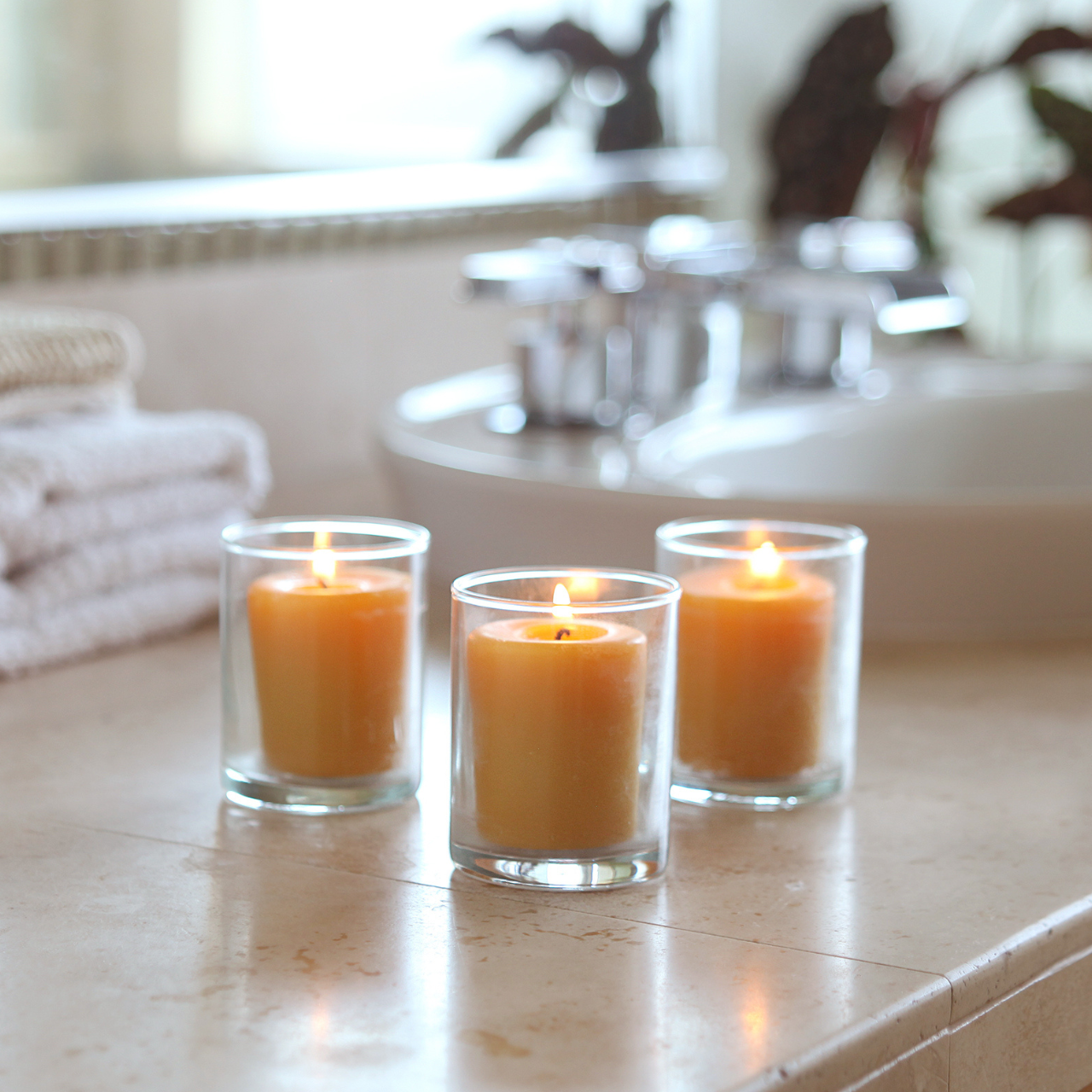Votive Candles – 100% Pure Beeswax – 15hr Burn