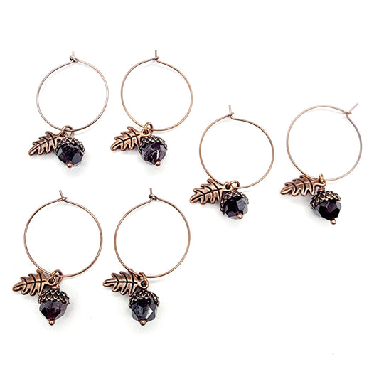 Acorn Earrings-Faceted Garnet