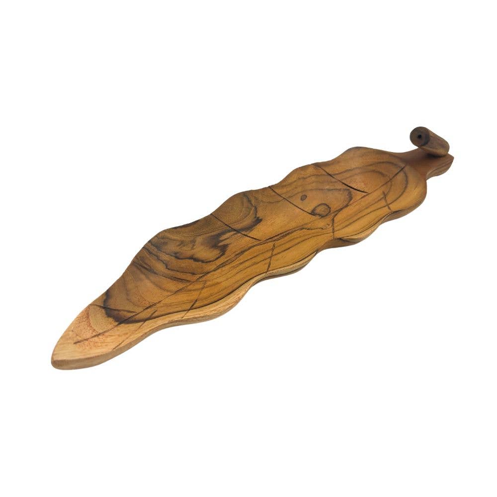 Teak Root Leaf Incense Holder