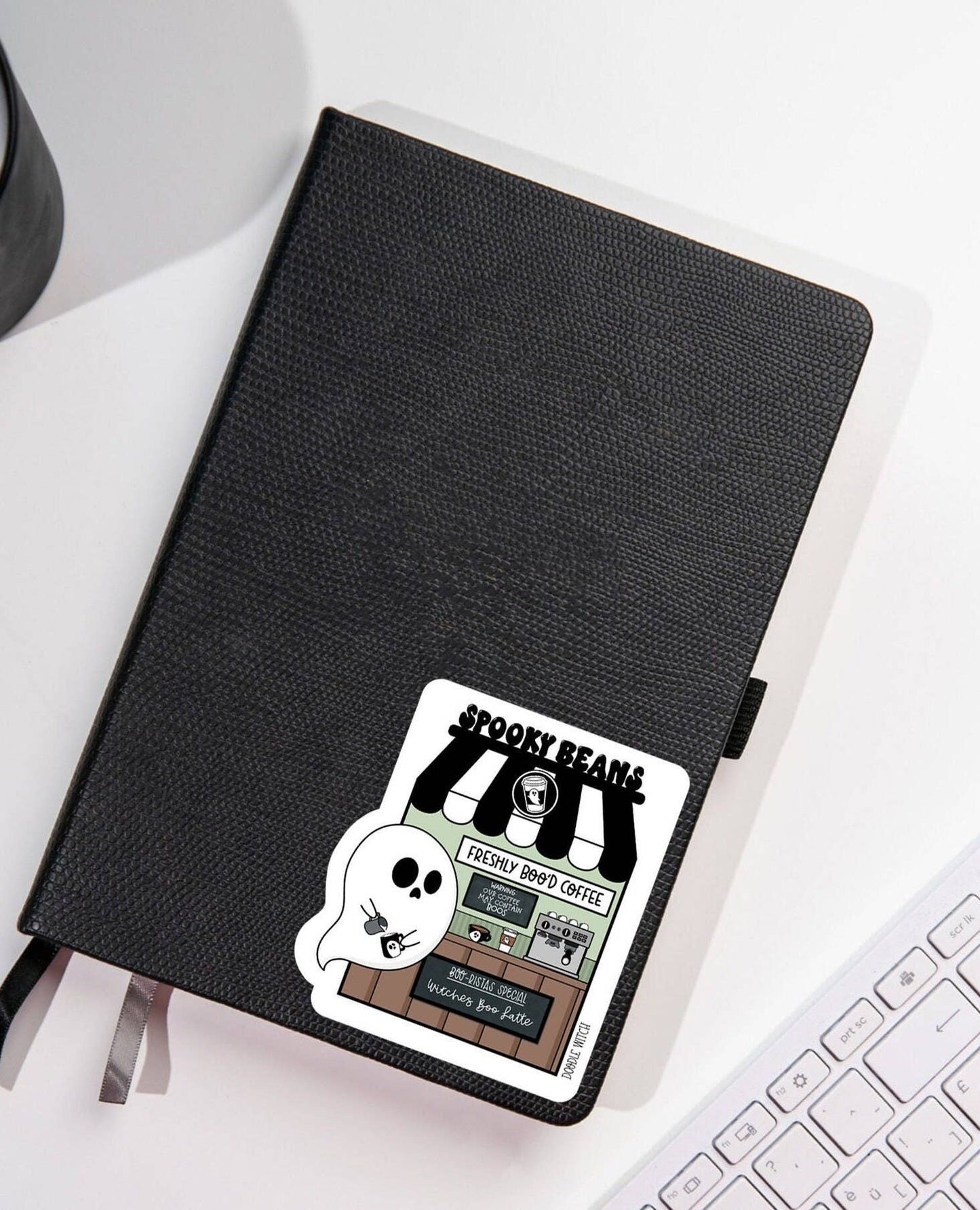 Ghost and Coffee Sticker