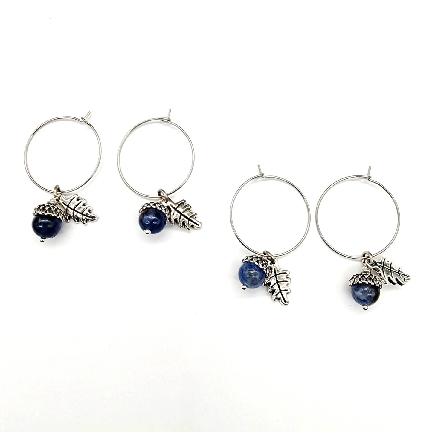 Acorn Earrings-Blue Kyanite