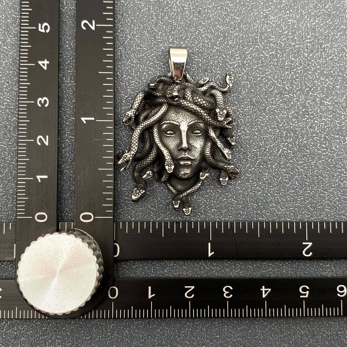 Medusa Head, Stainless Steel Pendant