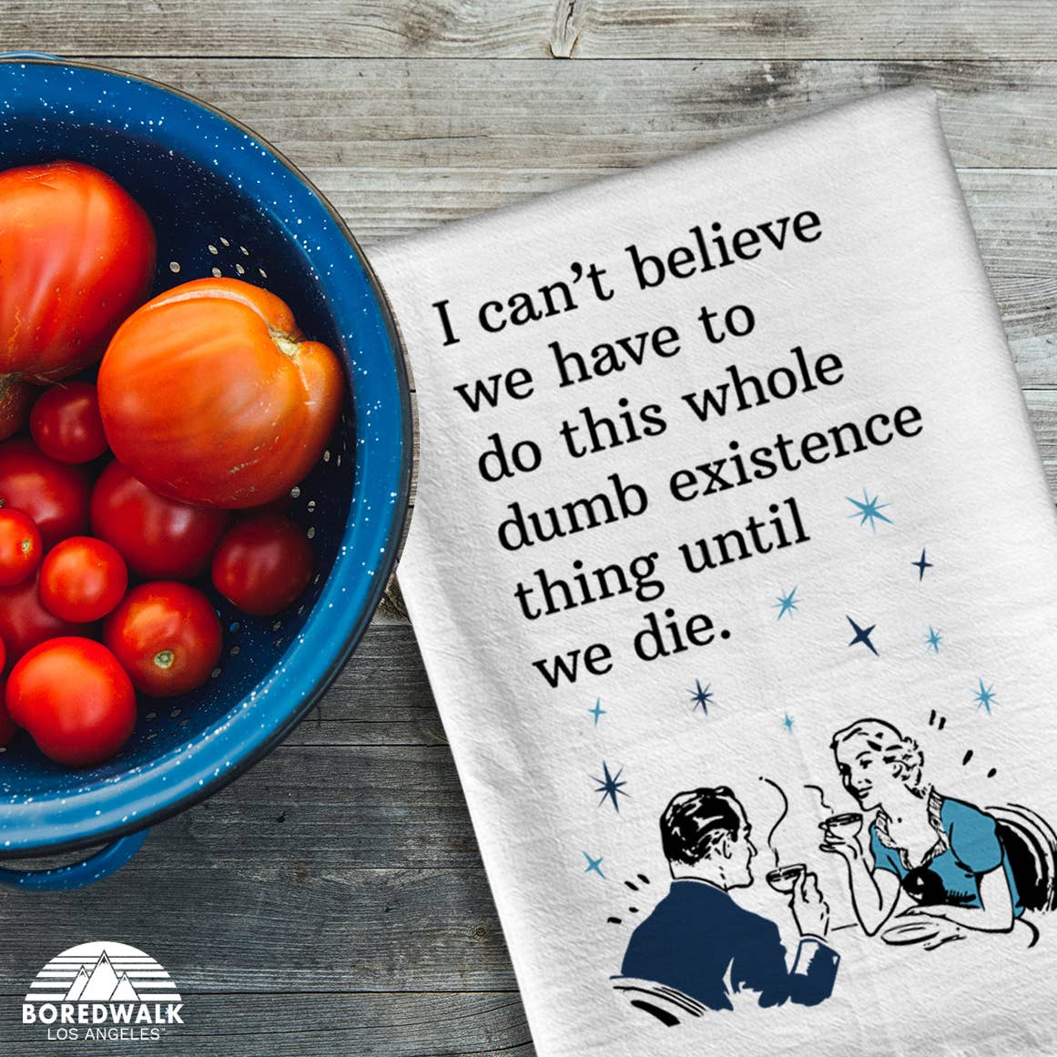 Retro Funny Dish Towel