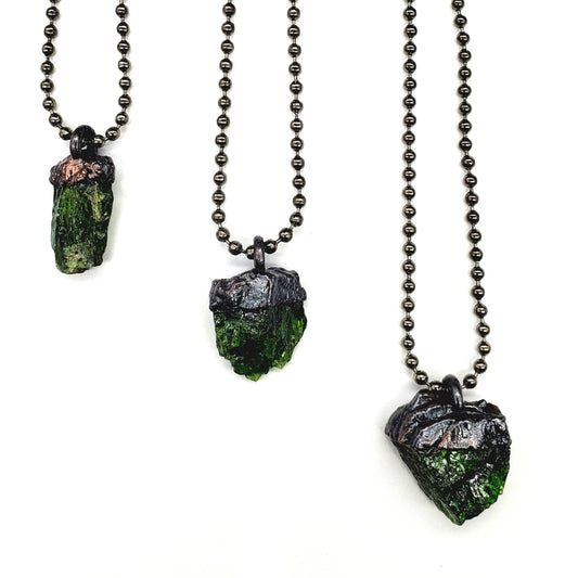 Chrome Diopside Necklace - Ball Chain