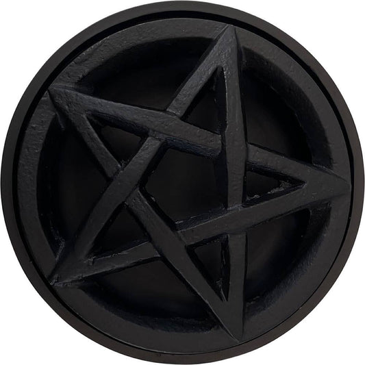 Cast Iron Incense Burner w/ Pentacle Lid