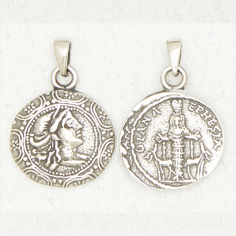 Greek Goddess Pewter Pendant Necklace - Artemis
