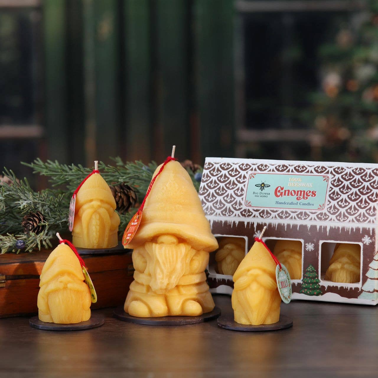 Holiday Gnome Candle – Large – 100% Pure Beeswax