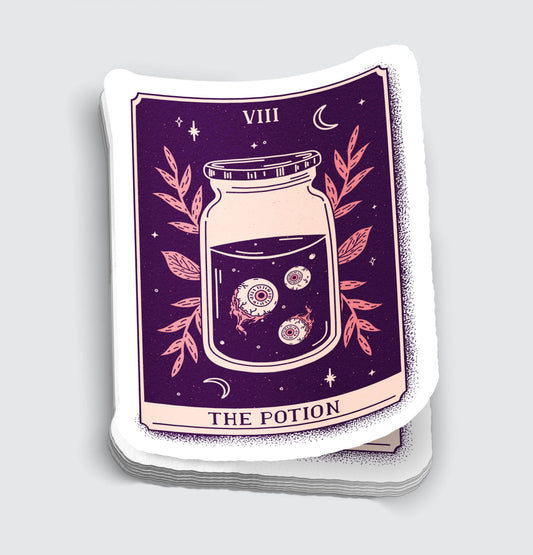 "The Potion" Pink Tarot Card Sticker