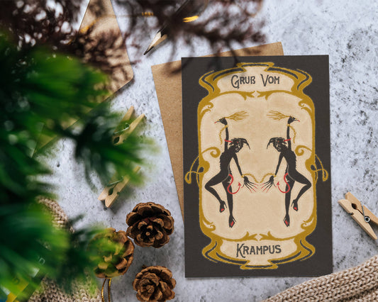 Gruss Vom Krampus Christmas Card