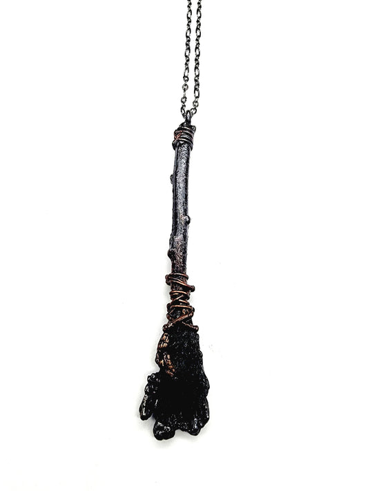 Black Kyanite Broomstick Necklace