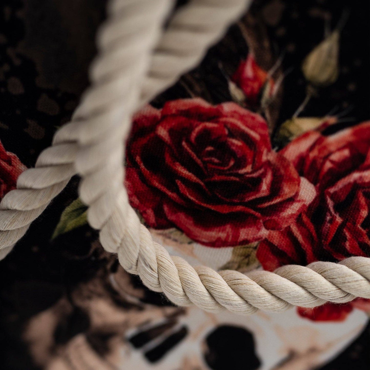Skullistic Vintage Flower Skull Shoulder Bag