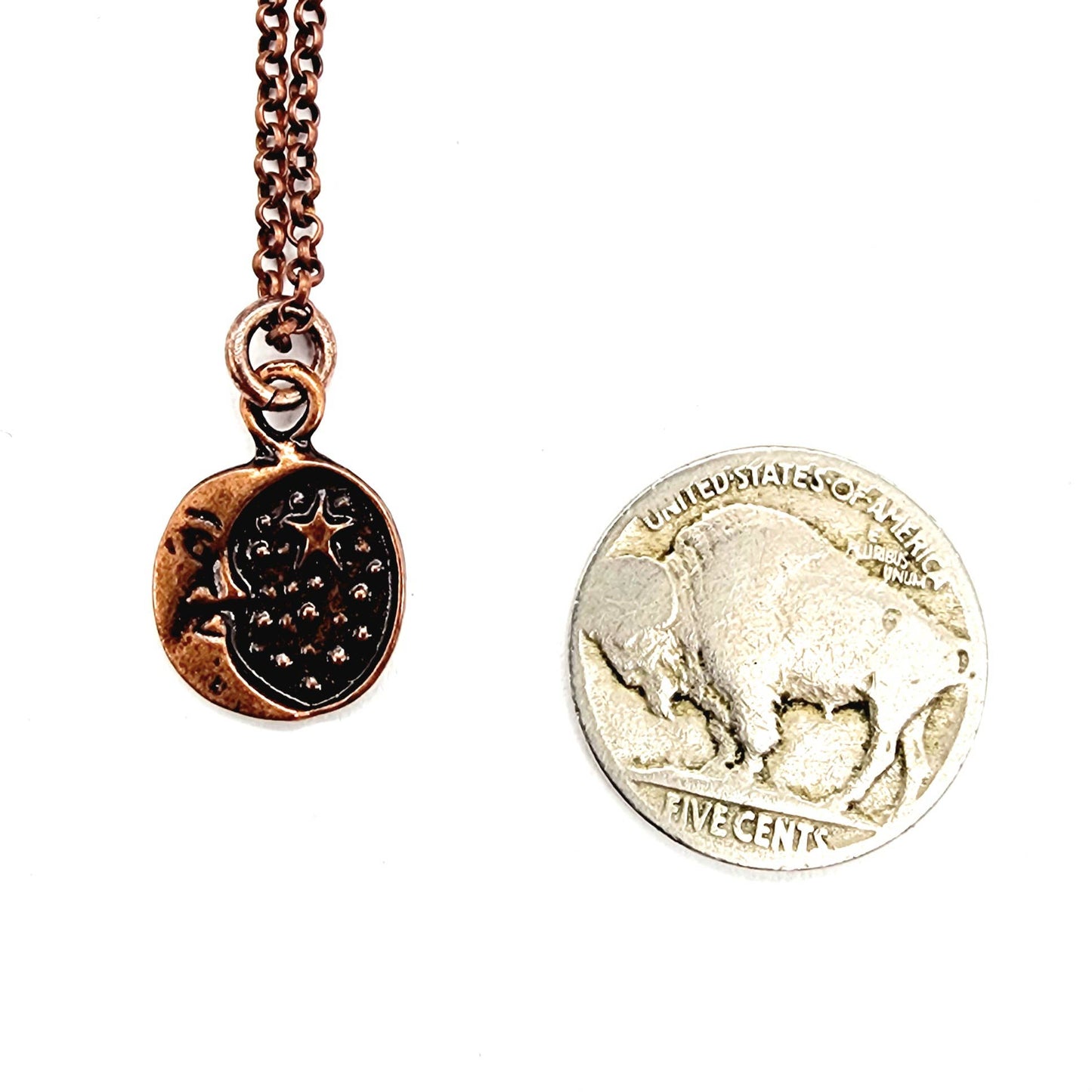 Antique Copper Starry Night Necklace