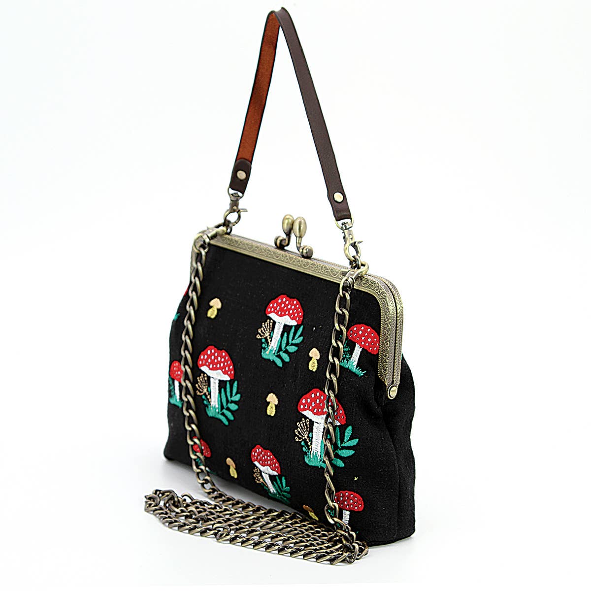Mushrooms Kisslock Bag