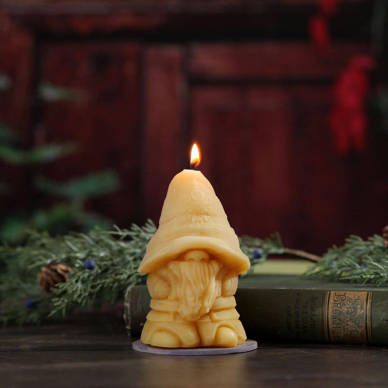Holiday Gnome Candle – Large – 100% Pure Beeswax