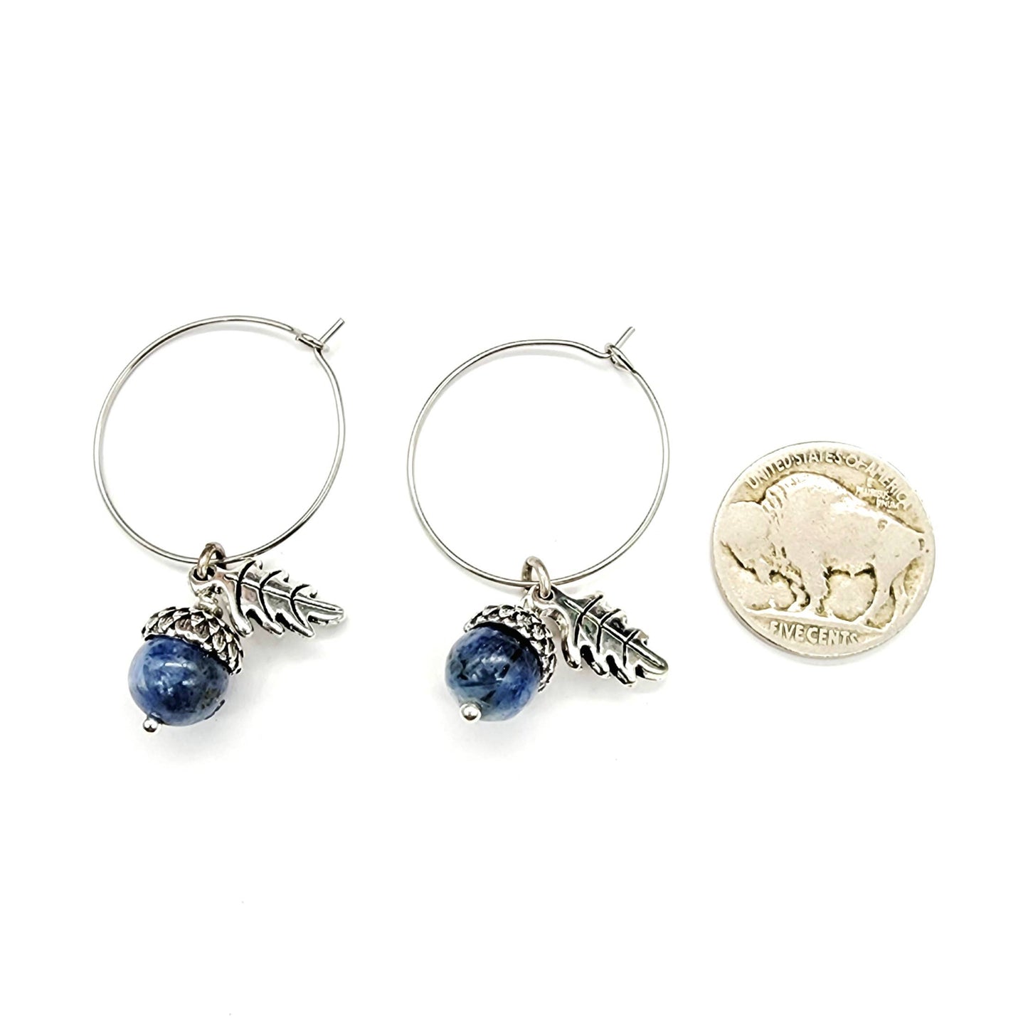 Acorn Earrings-Blue Kyanite