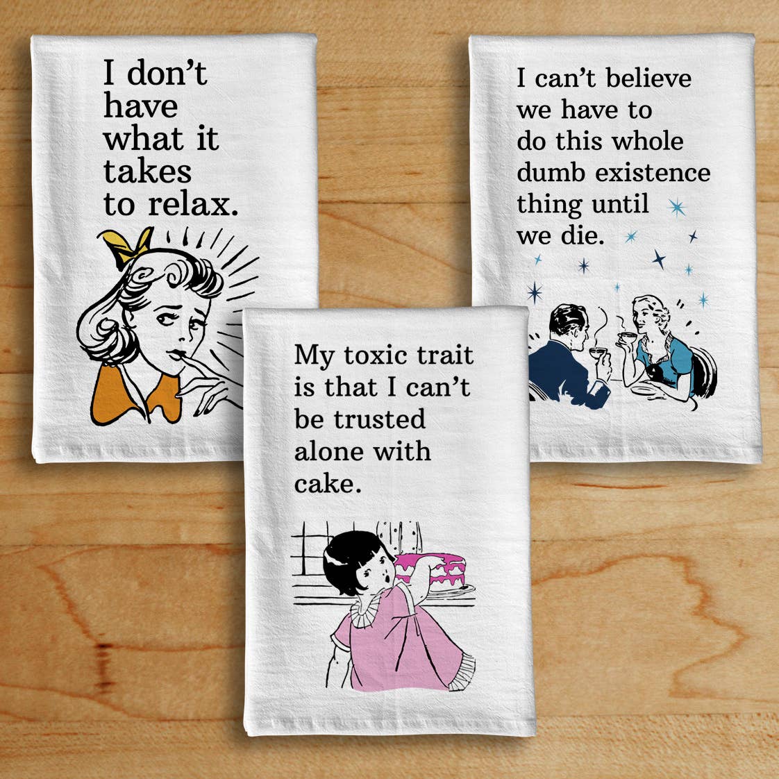 Retro Funny Dish Towel