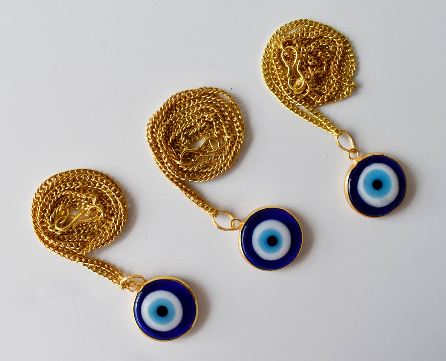 Evil Eye Pendant Necklace Charm | Electroplated Gold Charm