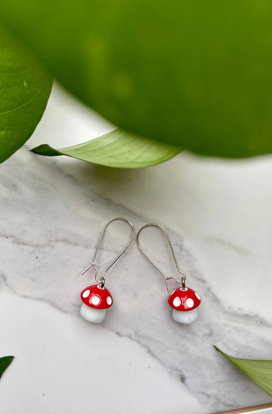Mini Mushroom  Earring Set