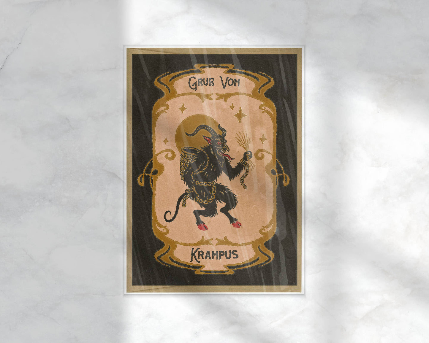 Traditional Gruss Vom Krampus Christmas Card