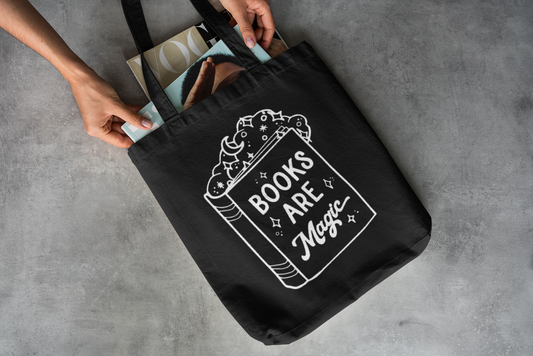 "Books Are Magic" Tote Bag