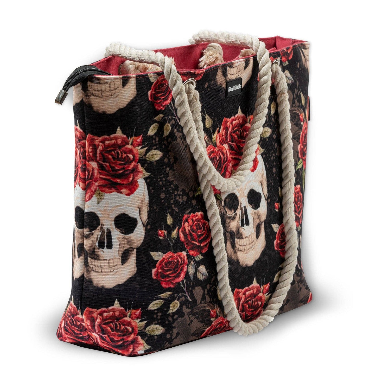Skullistic Vintage Flower Skull Shoulder Bag