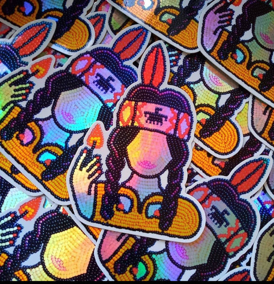 Wednesday Addams Holographic Sticker