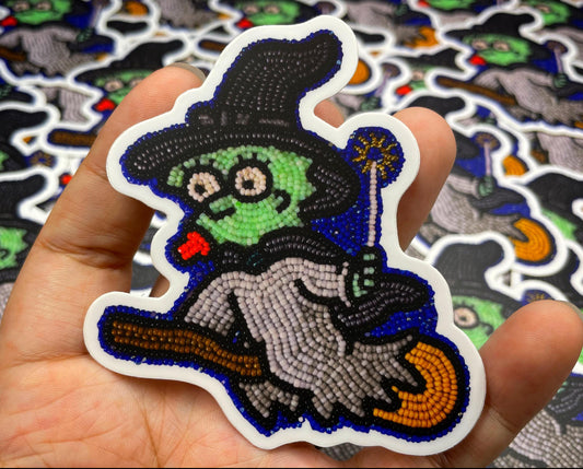 Maggie Witch Sticker by Heather Sweetgrass