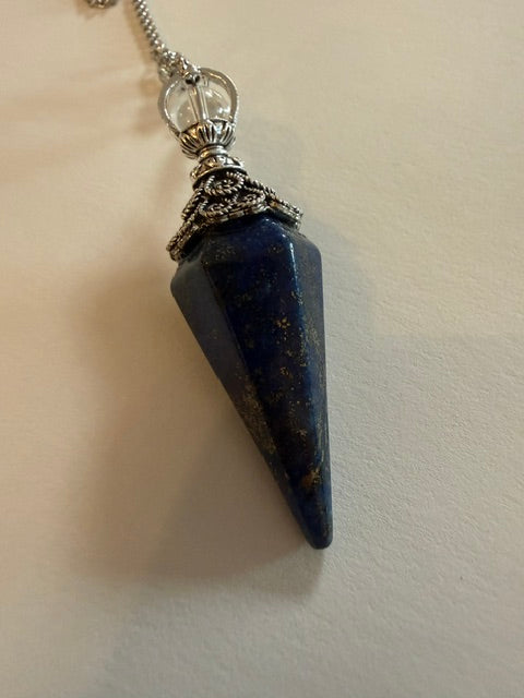 Double Cap Gemstone Pendulum